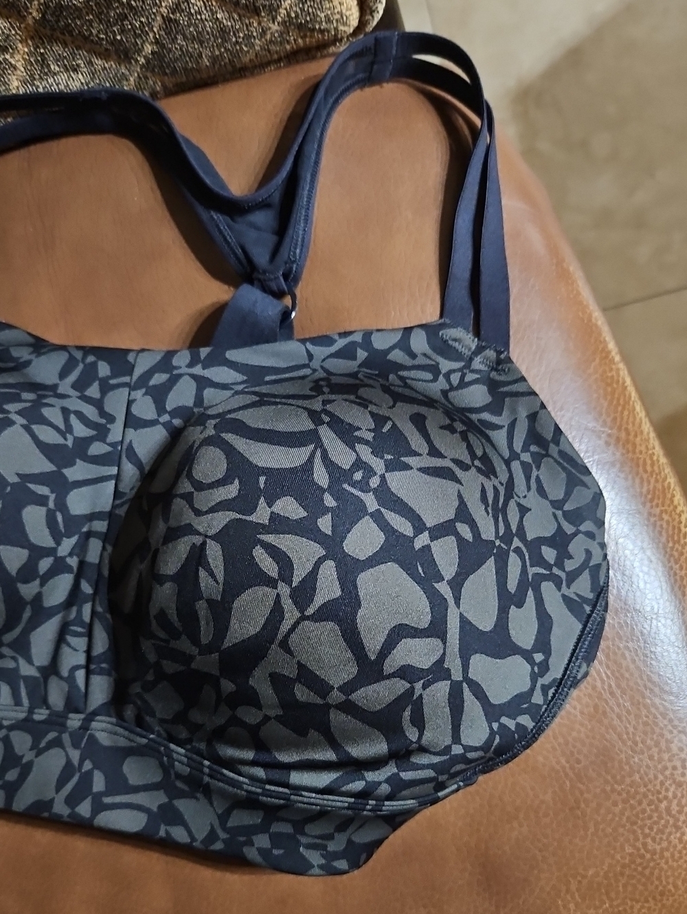 Under Armour HeatGear High Impact Strappy Racerback Wirefree Sports Bra Green - Picture 4 of 4